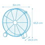 Ventilateur de Sol EDM 33525 Noir 180 W Ø 60 cm industriel