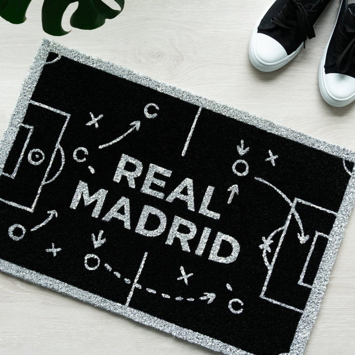 Felpudo Real Madrid en Fibre de Coco avec Base Antidérapante 60x40 cm - Paillasson Officiel