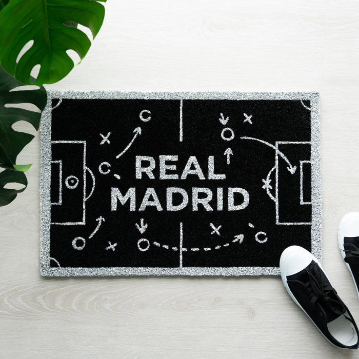 Felpudo Real Madrid en Fibre de Coco avec Base Antidérapante 60x40 cm - Paillasson Officiel