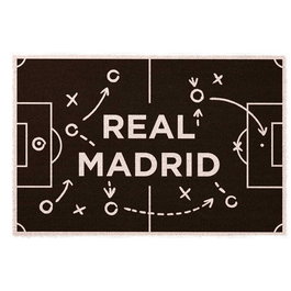 ERIK - Paillasson Real Madrid 60x40 cm en fibre de coco avec base antidérapante en PVC