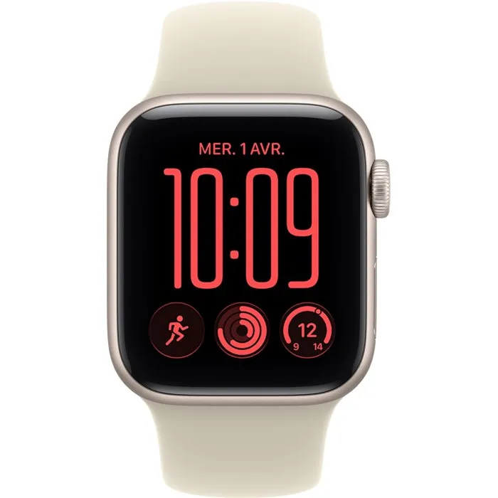 Apple Watch SE 3 GPS + Cellular - 40mm - Aluminium Starlight - Bracelet Sand Sport Band S/M