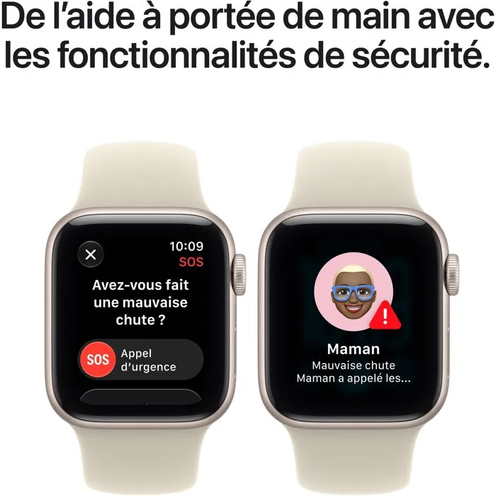 Apple Watch SE 3 GPS + Cellular - 40mm - Aluminium Starlight - Bracelet Sand Sport Band S/M