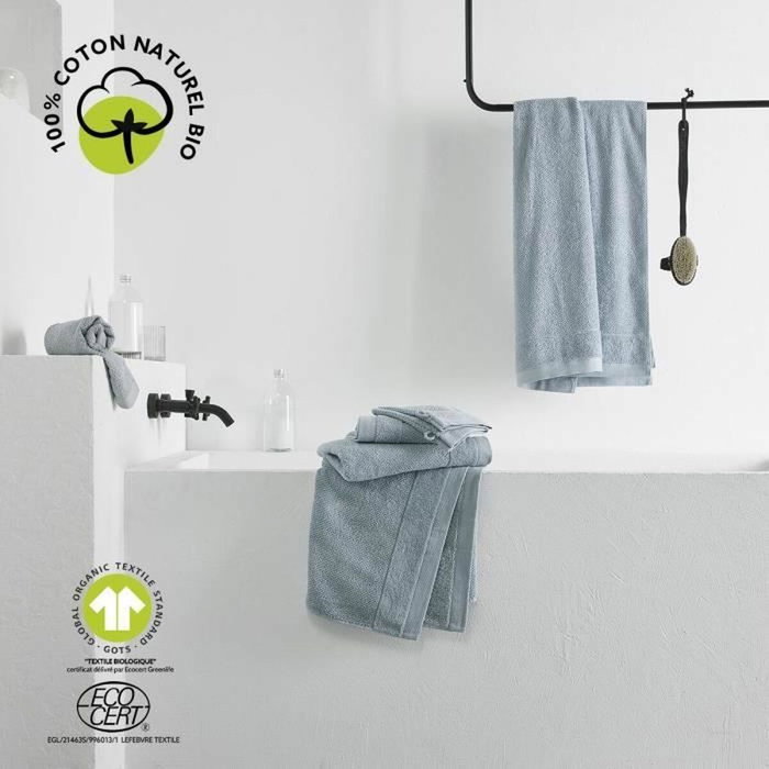 Today Drap de bain Organic Acier 70 x 130 cm Today Drap de bain Organic Acier 70 x 130 cm