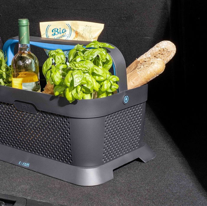 Rati Panier - Bleu V01762, Panier de Courses pour Voiture, Design Moderne, Fabriqué à 92,3 % en Plastique Recyclé