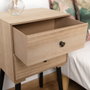 Vinthera Table de chevet Moa MDF Naturel avec pieds en pin 35x26x65 cm