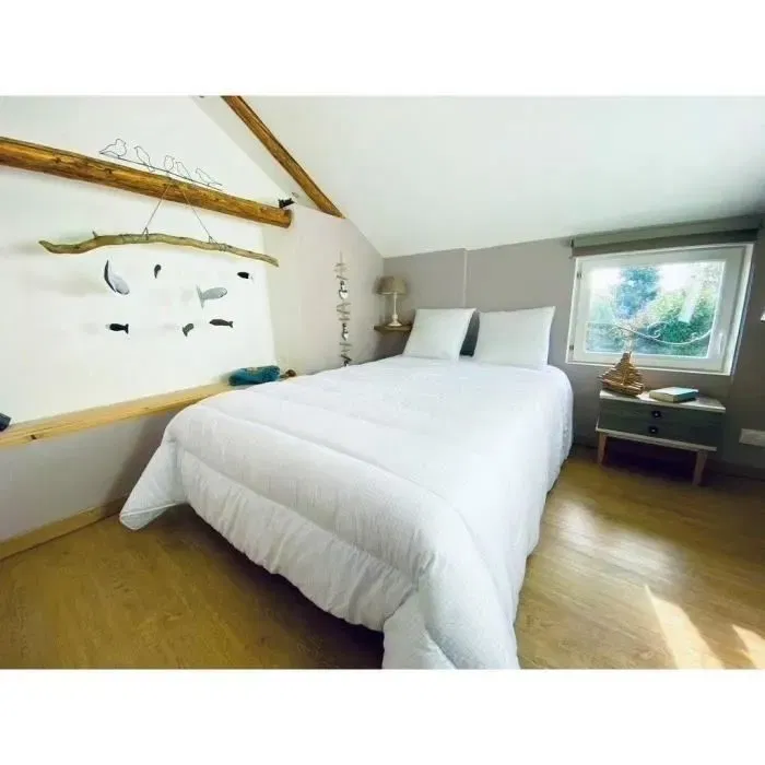 Dodo Couette tempérée 140x200 cm - 300 g/m² - Protection anti-acariens, anti-punaises, anti-moustiques - Blanc - Fabriqué en France Dodo Couette tempérée 140x200 cm - 300 g/m² - Protection anti-acariens, anti-punaises, anti-moustiques - Blanc - Fabriqué en France