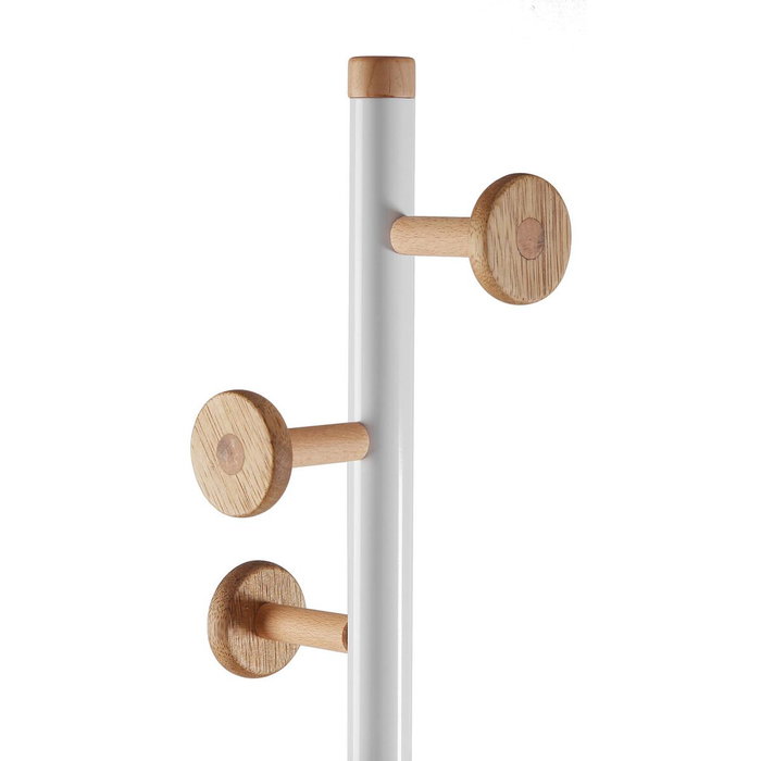 Porte-manteau Versa Blanc Bois Métal 34,5 x 180 x 34,5 cm