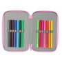 Pochette à crayons triple Gabby's Dollhouse Bleu 12,5 x 19,5 x 5,5 cm 37 Pièces