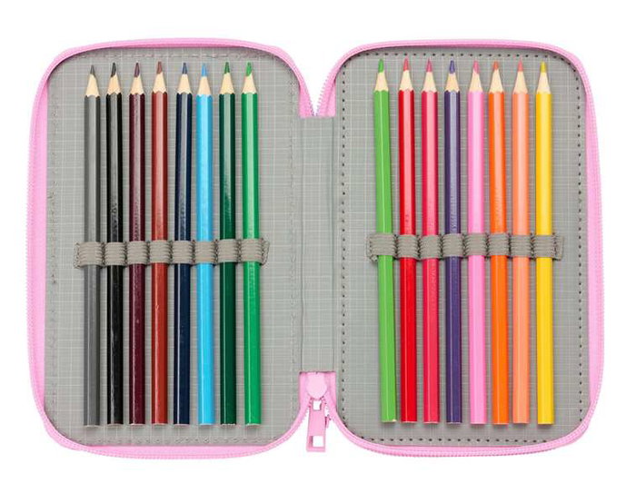 Safta Plumier triple 37 pièces Gabby's Dollhouse - Dimensions: 12.5 x 19.5 x 5.5 cm - À partir de 3 ans