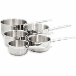 Baumalu Batterie de Cuisine 5 Pièces Gris en Acier Inoxydable