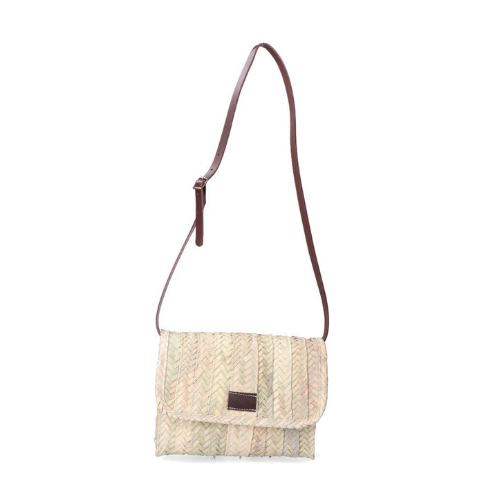 Sac-à-main Femme EDM Lola 27 x 20 cm Feuille de palmier Cuir Sac-à-main Femme EDM Lola 27 x 20 cm Feuille de palmier Cuir