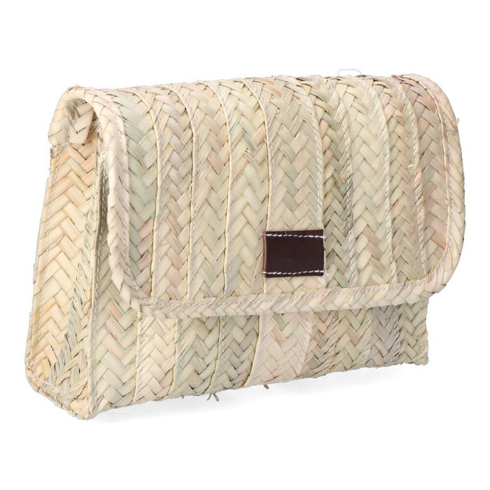 Sac-à-main Femme EDM Lola 27 x 20 cm Feuille de palmier Cuir Sac-à-main Femme EDM Lola 27 x 20 cm Feuille de palmier Cuir
