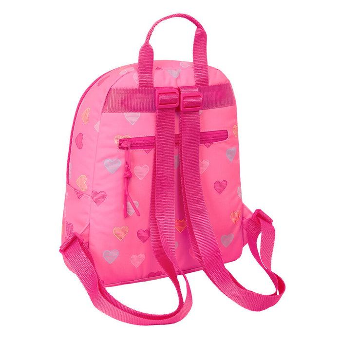 Benetton Sac à dos Heart Rose 25 x 30 x 13 cm