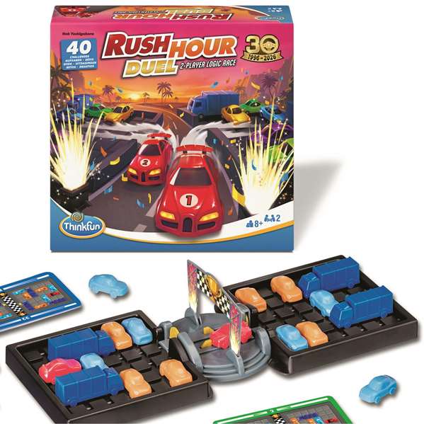 Ravensburger Rush Hour Duel avec 40 niveaux de défis et voitures de sport européennes