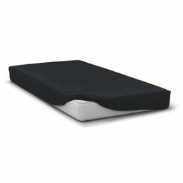 Home Linge Passion Drap housse HP72107 Noir 140 x 190 cm avec bonnet 30 cm