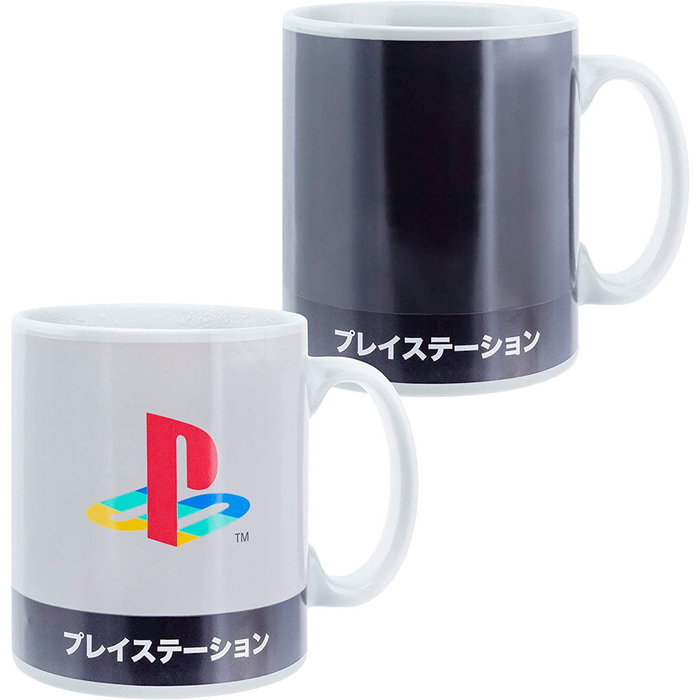 Paladone Tasse PlayStation en céramique 550 ml avec logo thermosensible changeant à chaud Paladone Tasse PlayStation en céramique 550 ml avec logo thermosensible changeant à chaud