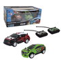 Tachan Coches R/C Rally Storm Twin - 2 Voitures Radiocommandées Rallye 1:26 Double Fréquence 27/40 GHz - Pour Enfants 6 Ans et Plus