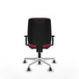 PIQUERAS Y CRESPO Chaise Alares Synchrone/Traslack Tissu Bordeaux Structure Polyamide Blanc