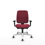 PIQUERAS Y CRESPO Chaise Alares Synchrone/Traslack Tissu Bordeaux Structure Polyamide Blanc