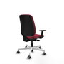 PIQUERAS Y CRESPO Chaise Alares Synchrone/Traslack Tissu Bordeaux Structure Polyamide Blanc