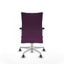 Piqueras Y Crespo Chaise de bureau Albacete confidente, Similicuir Morado, Base Blanche