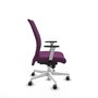 Piqueras Y Crespo Chaise de bureau Albacete confidente, Similicuir Morado, Base Blanche