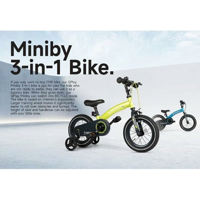 Ociotrends Patinete 3 En 1 Miniby 14 pouces Gris