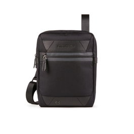 Piquadro Trakai Sac bandoulière Noir Cuir & tissu Petit