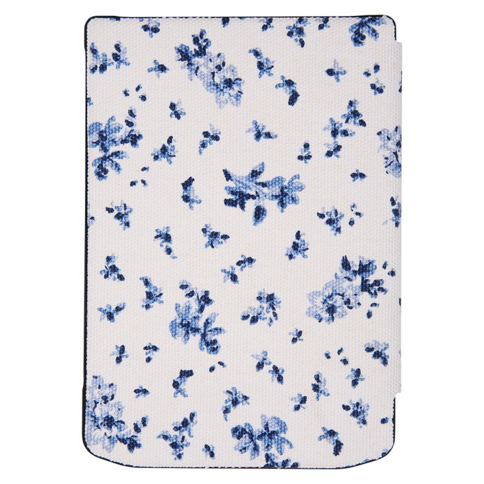 Pocketbook Coque Shell Series Verse + Motif Fleurs Blanc et Bleu 6", pour liseuses Verse