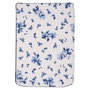 Pocketbook Coque Shell Series Verse + Motif Fleurs Blanc et Bleu 6", pour liseuses Verse