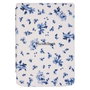 Pocketbook Coque Shell Series Verse + Motif Fleurs Blanc et Bleu 6", pour liseuses Verse