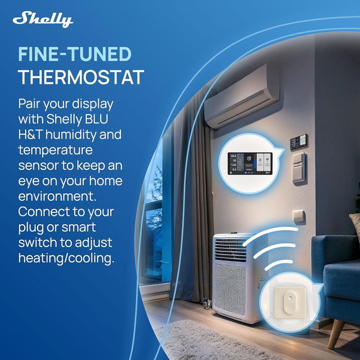 Panneau de contrôle Shelly WALL DISPLAY X2(SL)+BLUHT(IVO)