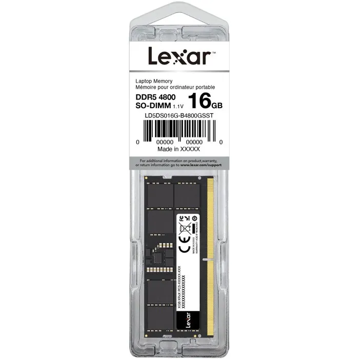 Lexar DDR5 8 Go 5600 MHz CL46 SO-DIMM 262-pin