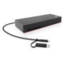 Lenovo ThinkPad Hybrid USB-C with USB-A Dock - Station d'accueil universelle USB-C/USB-A, 3 ports USB 3.1, double affichage 4K UHD, charge rapide, pour environnements d'entreprise
