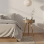 Home Deco Factory Table de chevet Nora grise avec tiroir