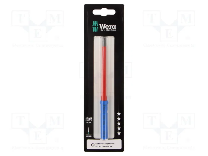 WERA Kraftform Kompakt VDE 64 i Tournevis isolé HEX 4mm WERA Kraftform Kompakt VDE 64 i Tournevis isolé HEX 4mm