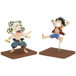 Banpresto Set de figurines Monkey D. Luffy & Enel One Piece World Collectable Log Stories