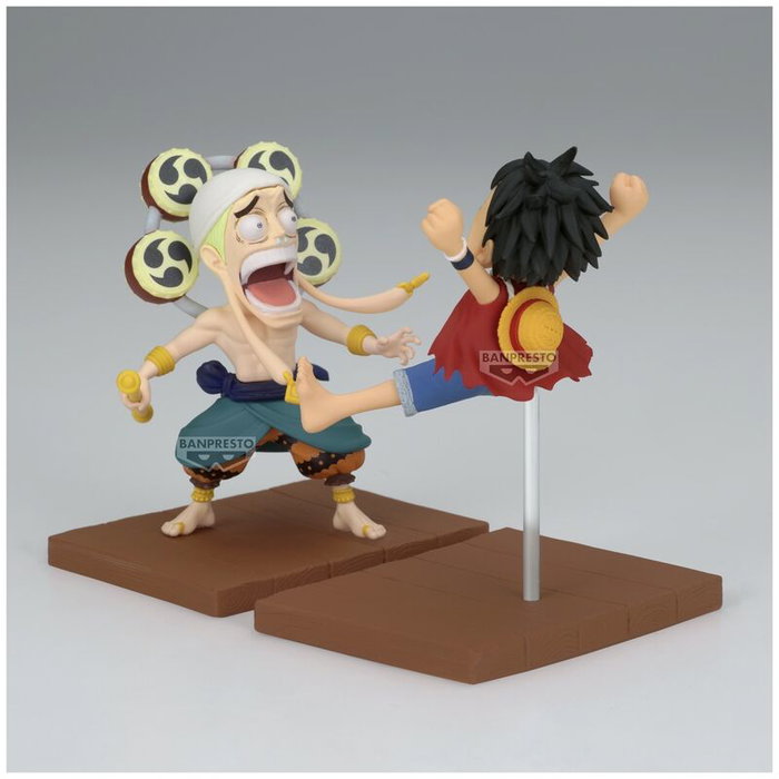 Banpresto Set de figurines Monkey D. Luffy & Enel One Piece World Collectable Log Stories