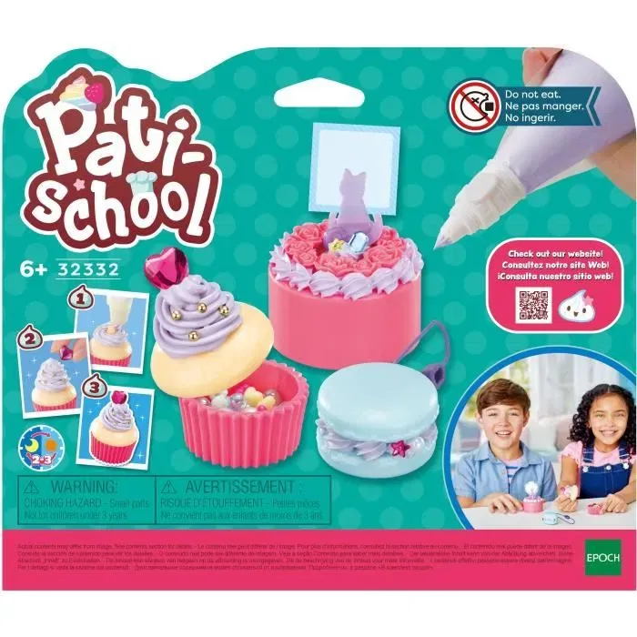 Epoch Jeu culinaire 32332 - Kit de décoration violet Pati-school pour enfants, 3 créations (boîte, porte-photo, porte-clés gâteau) avec poche à douille et pâte modelable Epoch Jeu culinaire 32332 - Kit de décoration violet Pati-school pour enfants, 3 créations (boîte, porte-photo, porte-clés gâteau) avec poche à douille et pâte modelable