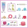Epoch Jeu culinaire 32332 - Kit de décoration violet Pati-school pour enfants, 3 créations (boîte, porte-photo, porte-clés gâteau) avec poche à douille et pâte modelable
