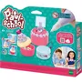 Epoch Jeu culinaire 32332 - Kit de décoration violet Pati-school pour enfants, 3 créations (boîte, porte-photo, porte-clés gâteau) avec poche à douille et pâte modelable
