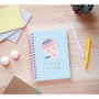 ERIK - Cahier A5 90 pages à couverture rigide - Reliure Wire-O, fermeture élastique, poche intérieure - Cuaderno A5 Foodie Pusheen