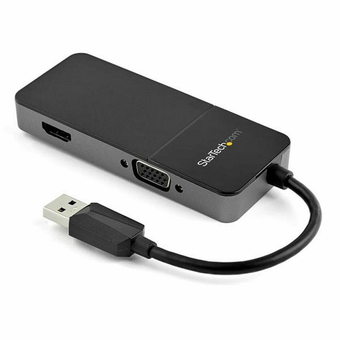 Adaptateur USB vers VGA/HDMI Startech USB32HDVGA Noir 4K Ultra HD Adaptateur USB vers VGA/HDMI Startech USB32HDVGA Noir 4K Ultra HD
