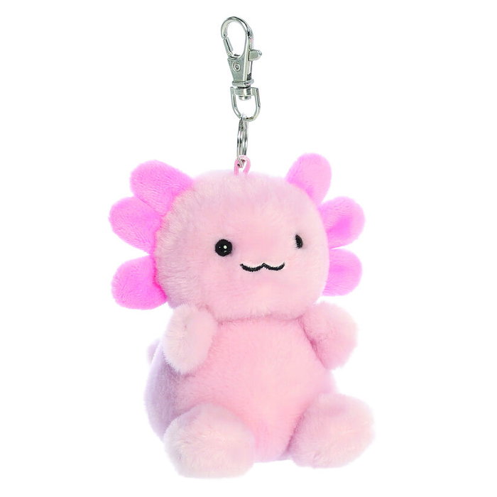 Aurora - Porte-clés peluche ajolote Palm Pals 10 cm, jouet doux et marqué CE