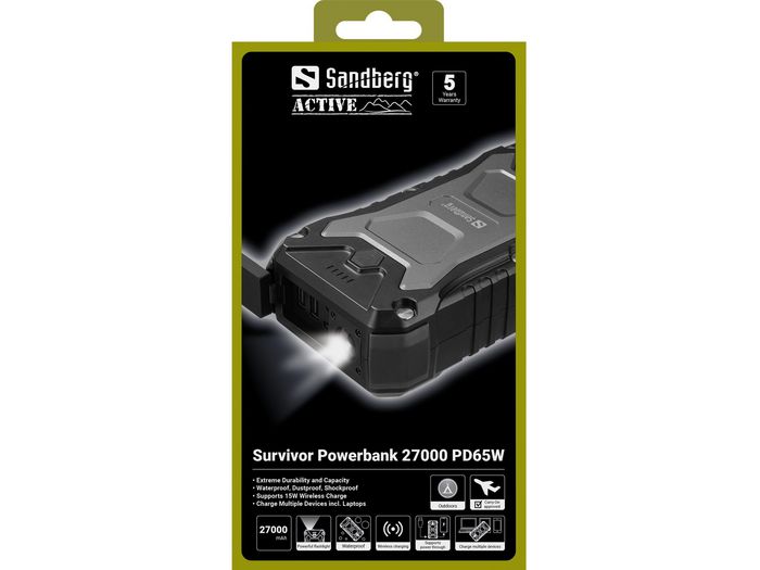 Sandberg Survivor Powerbank 27000 PD65W Sandberg Survivor Powerbank 27000 PD65W