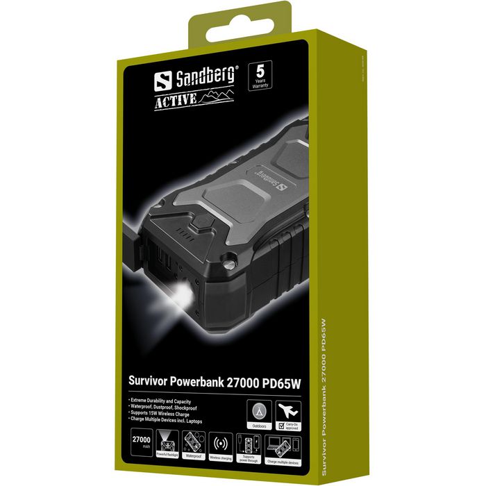 Sandberg Survivor Powerbank 27000 PD65W Sandberg Survivor Powerbank 27000 PD65W