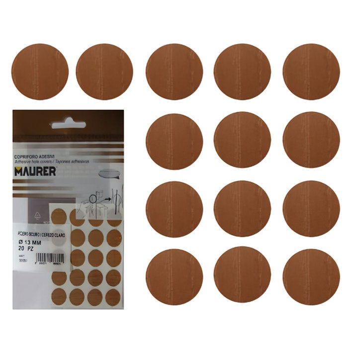 MAURER Cache-vis adhésifs maple (blister 20 unités) MAURER Cache-vis adhésifs maple (blister 20 unités)