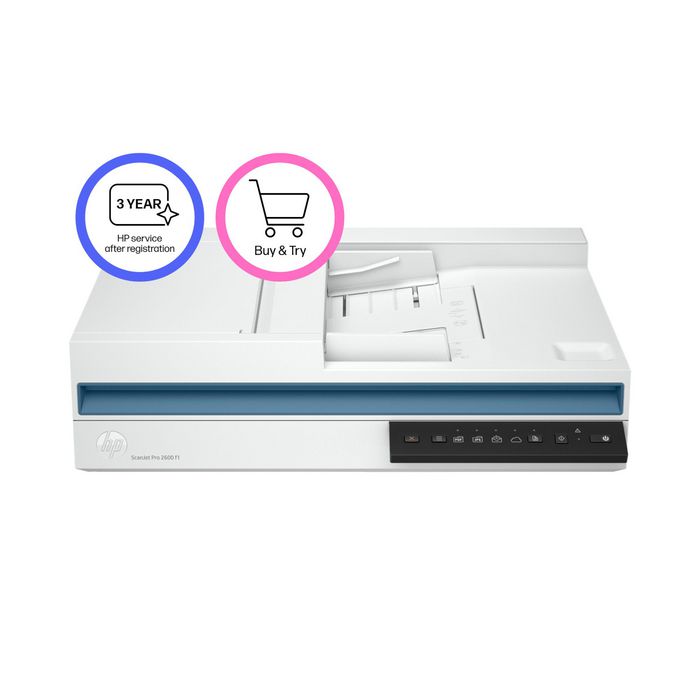 HP ScanJet Pro 2600 f1 - Scanner document professionnel A4 avec chargeur automatique (ADF), recto verso et haute productivité jusqu'à 1500 pages par jour