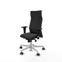 Piqueras Y Crespo Fauteuil Albacete, Mécanisme Sincro, Similicuir Gris Foncé, Base Blanche