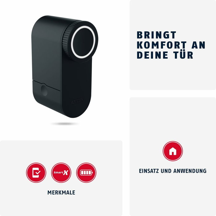 ABUS Serrure de porte Bluetooth LOXERIS One CFA4100 BK Noir ABUS Serrure de porte Bluetooth LOXERIS One CFA4100 BK Noir
